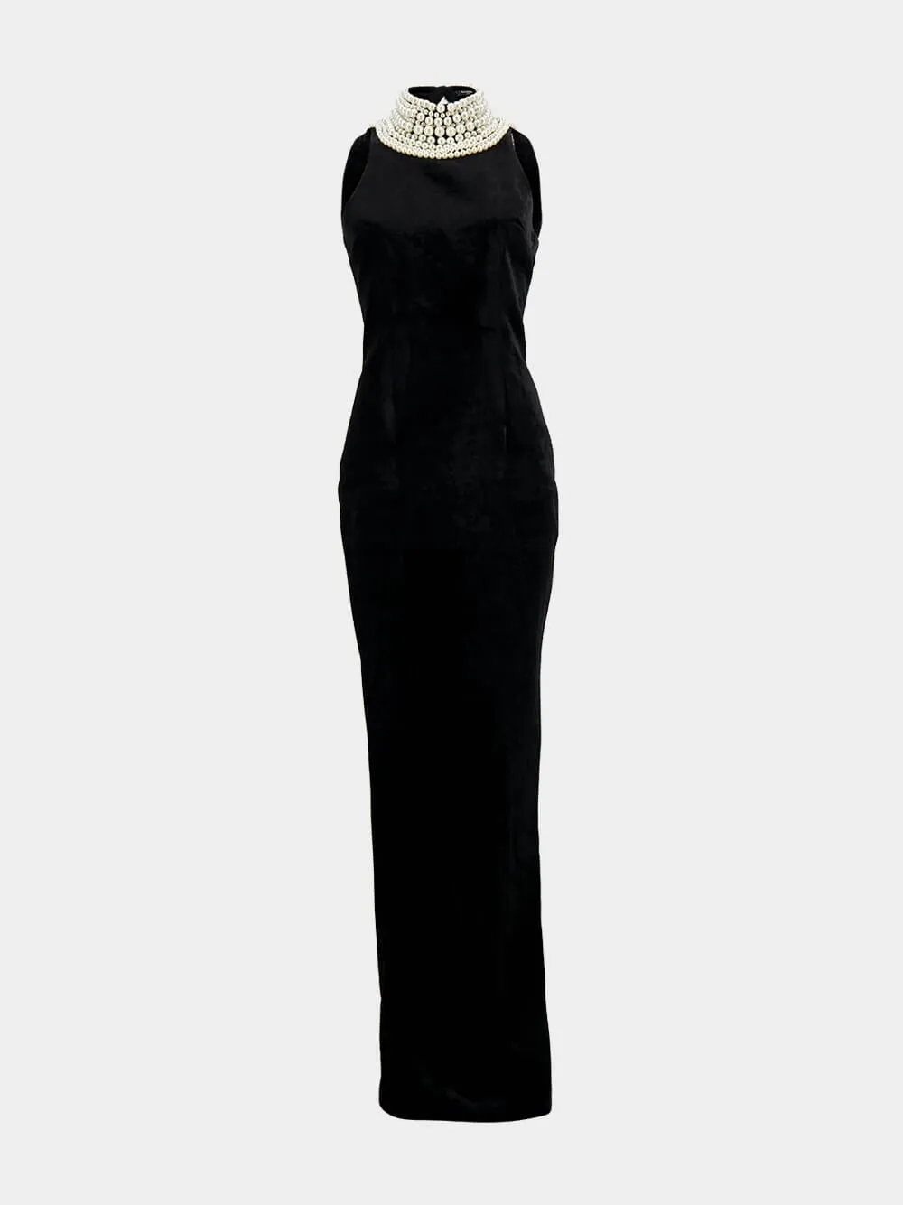 Velvet Halterneck Maxi Dress