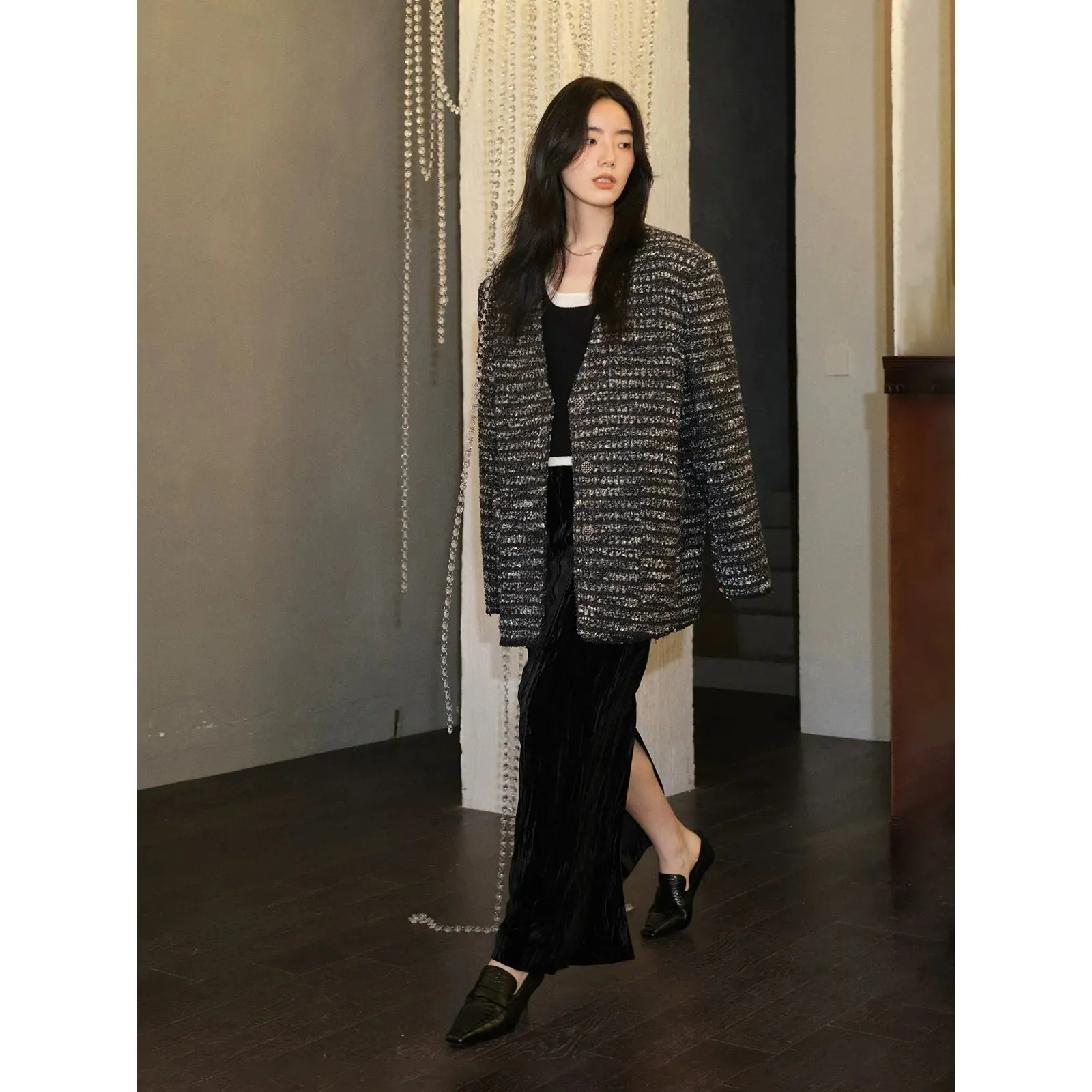 Velvet Maxi Skirt