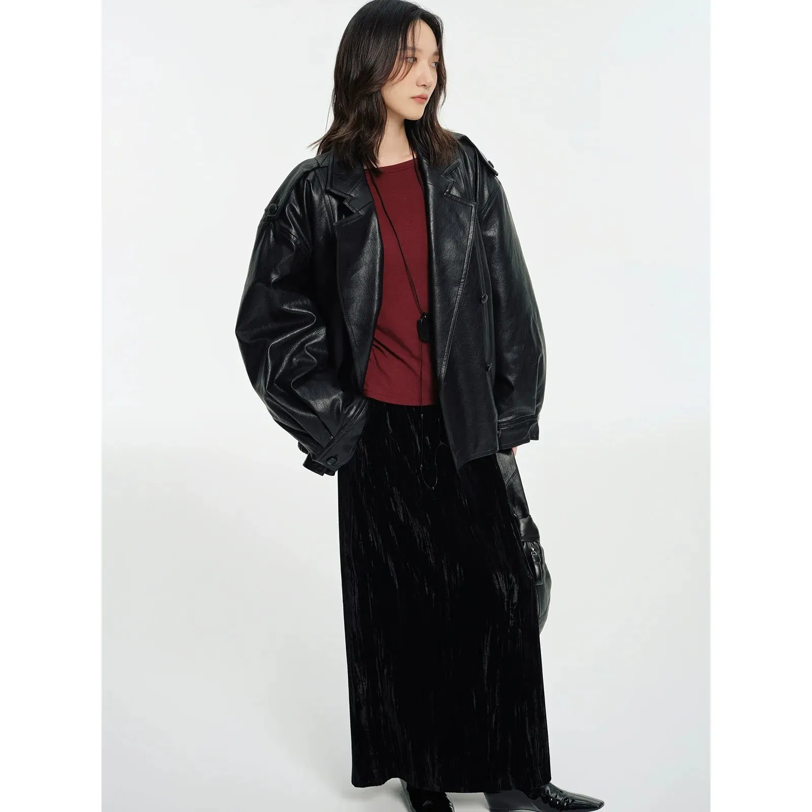 Velvet Maxi Skirt