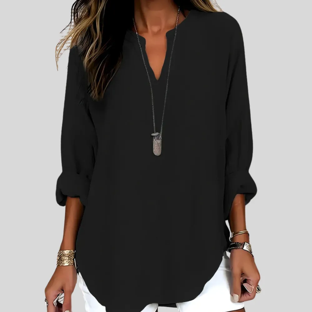 Vianca | Classic Long Sleeve V-Neck Top