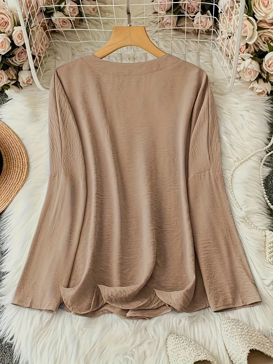Vianca | Classic Long Sleeve V-Neck Top