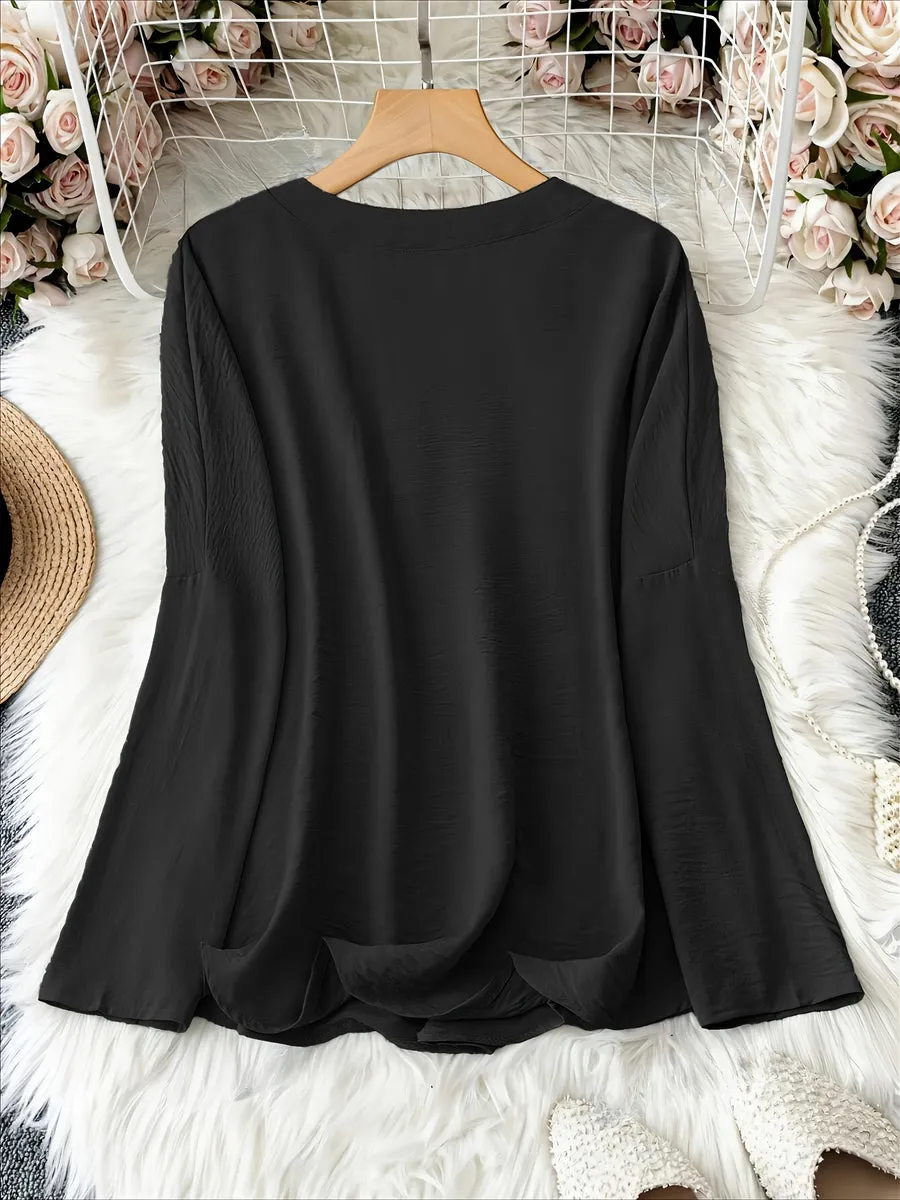 Vianca | Classic Long Sleeve V-Neck Top