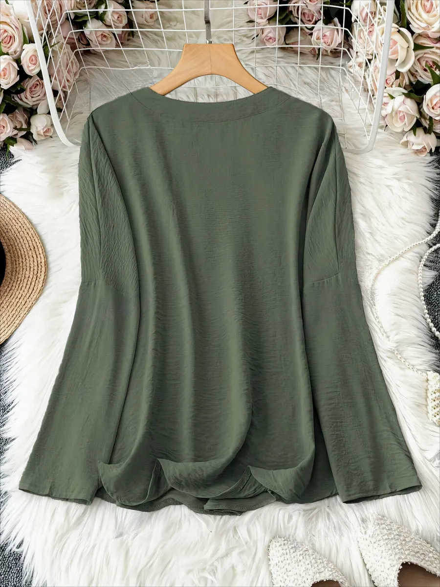 Vianca | Classic Long Sleeve V-Neck Top