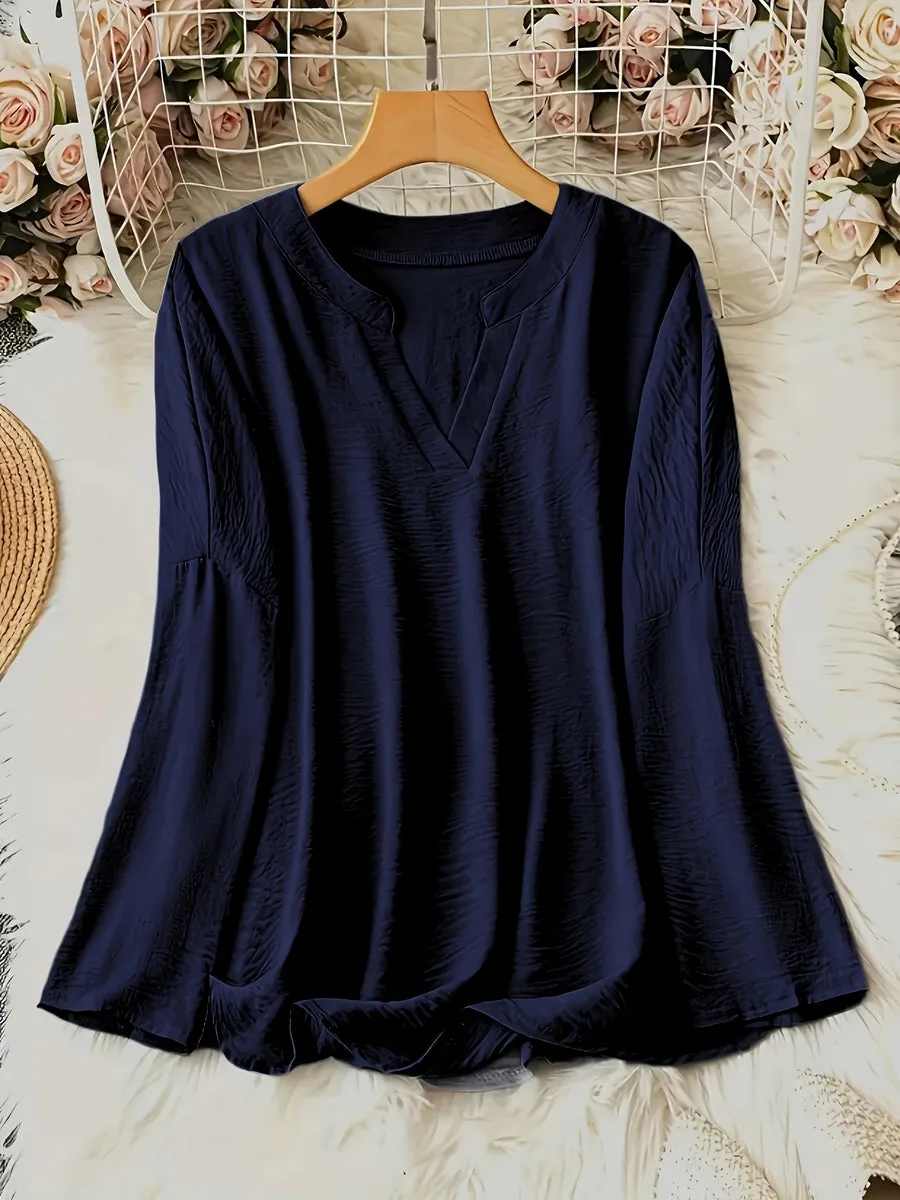 Vianca | Classic Long Sleeve V-Neck Top