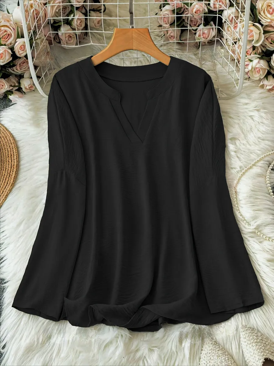 Vianca | Classic Long Sleeve V-Neck Top