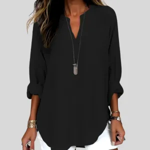 Vianca | Classic Long Sleeve V-Neck Top