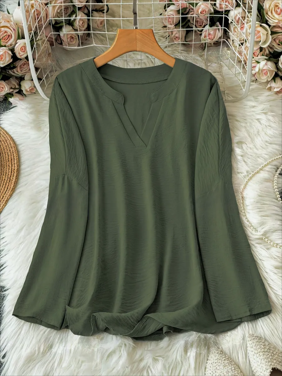 Vianca | Classic Long Sleeve V-Neck Top