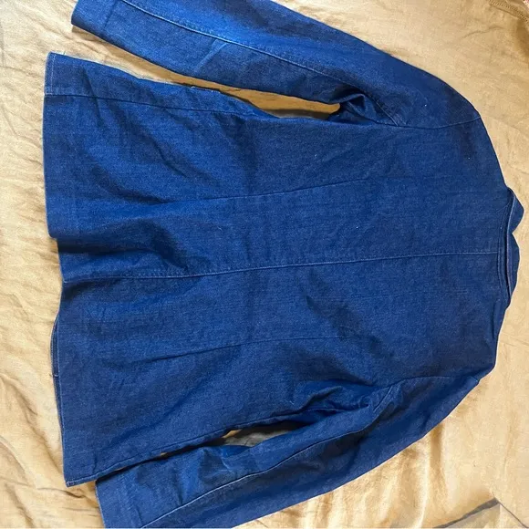 Vintage dark wash tailored blazer