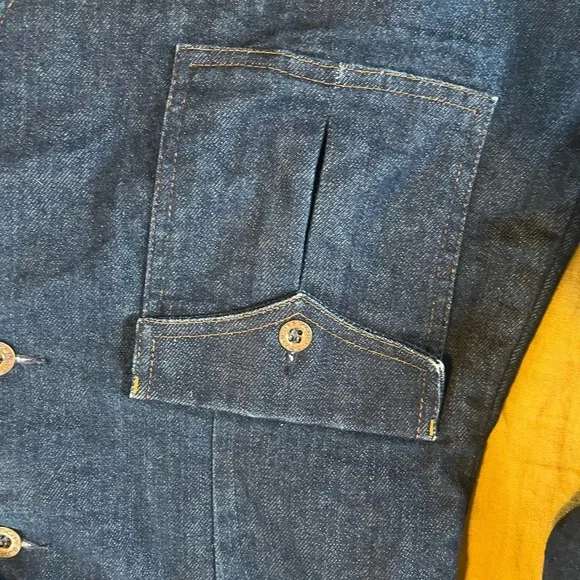 Vintage dark wash tailored blazer
