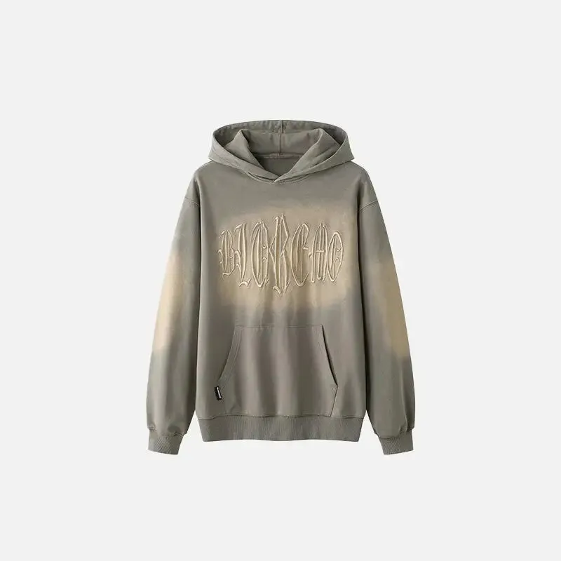 Washed Oversized Hoodie in Y2K Streetwear Style for Everyday Comfort