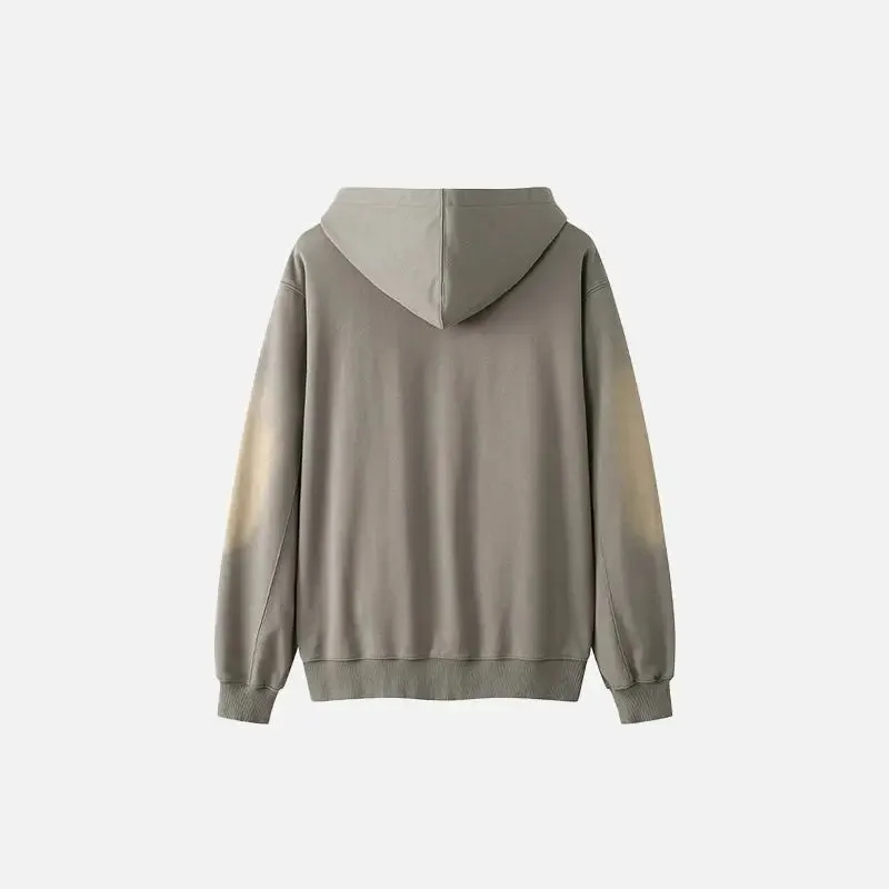Washed Oversized Hoodie in Y2K Streetwear Style for Everyday Comfort