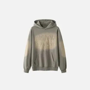 Washed Oversized Hoodie in Y2K Streetwear Style for Everyday Comfort