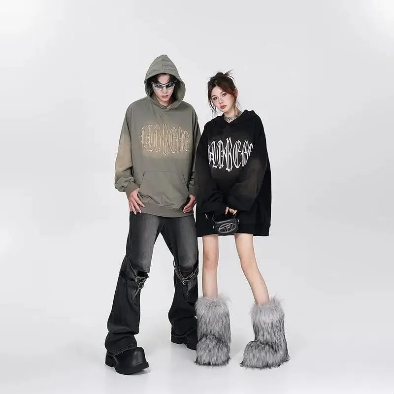 Washed Oversized Hoodie in Y2K Streetwear Style for Everyday Comfort