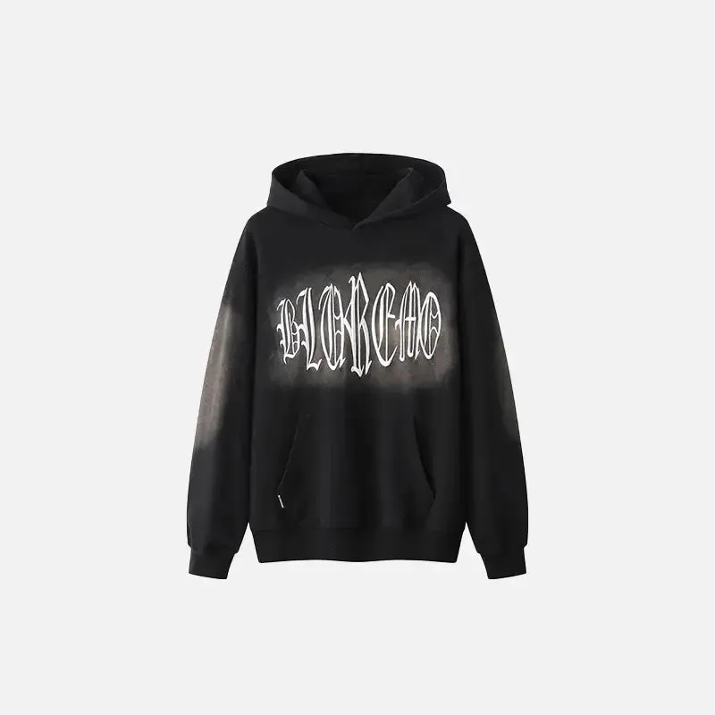 Washed Oversized Hoodie in Y2K Streetwear Style for Everyday Comfort