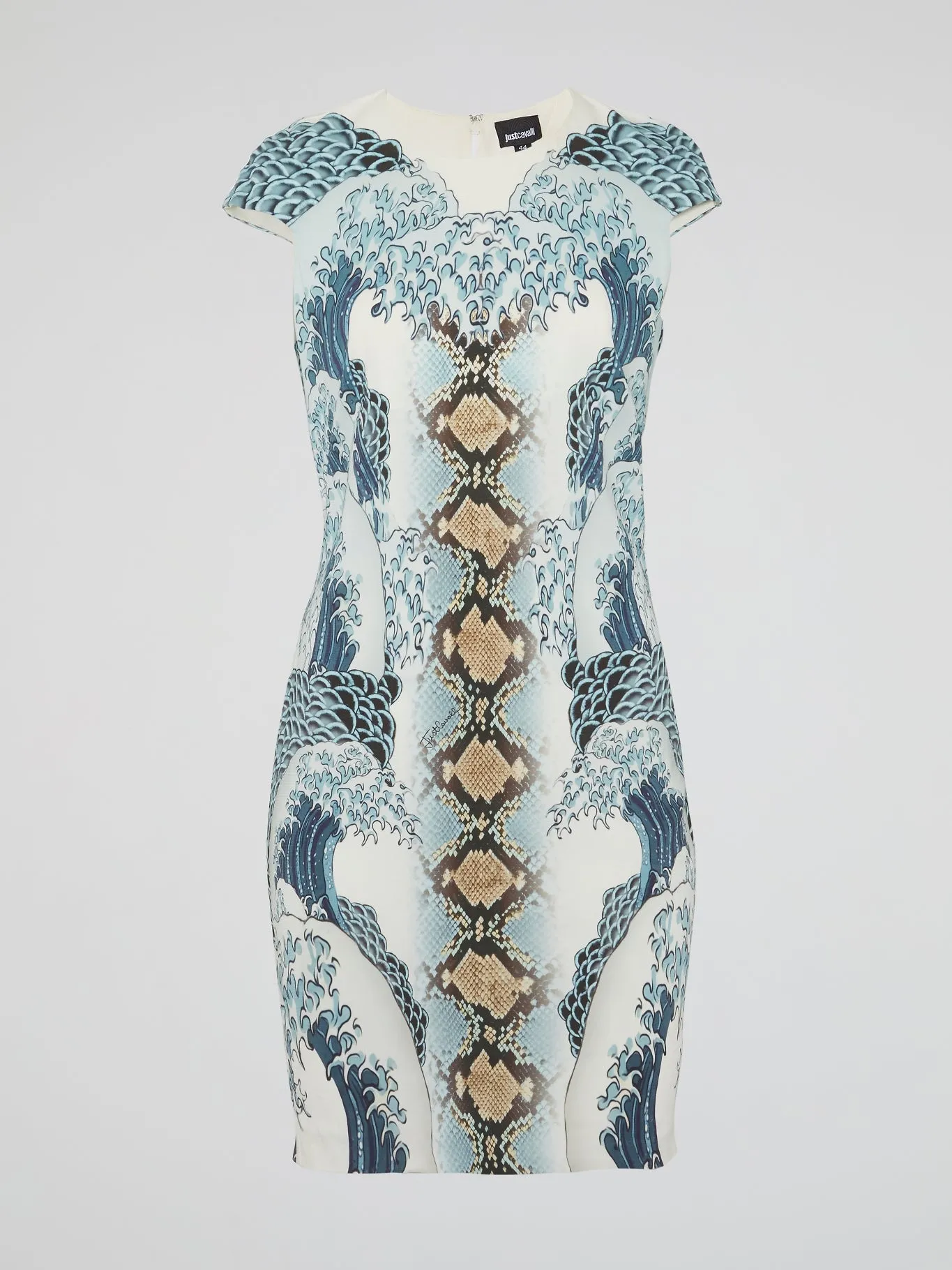 Wave Print Sheath Dress