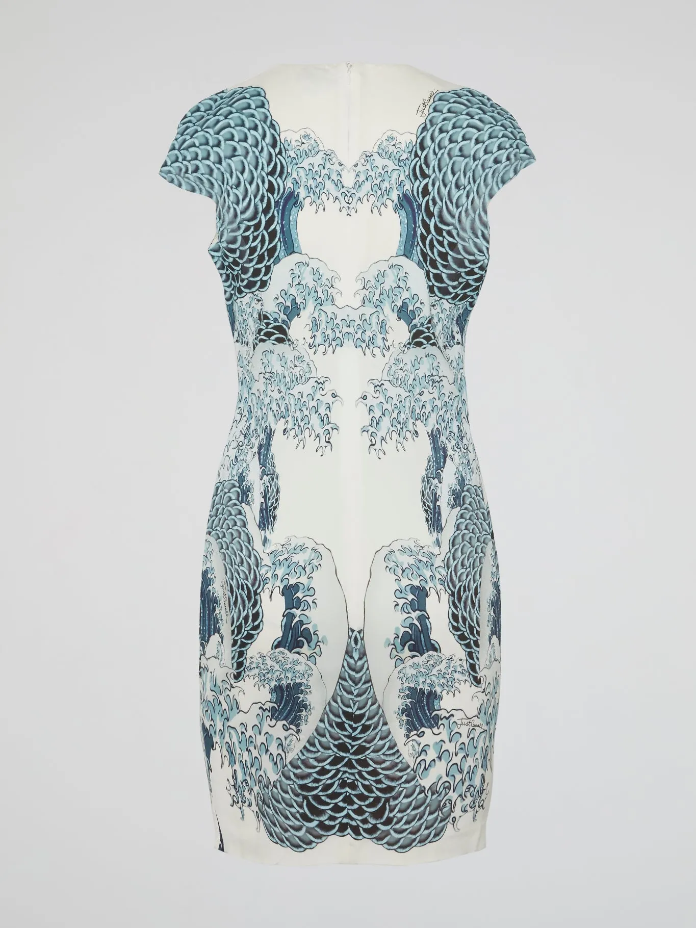 Wave Print Sheath Dress