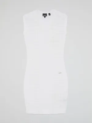 White Reptilian Sleeveless Dress