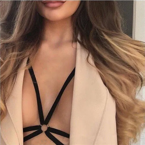 Women Harness Cage Bra Exotic Apparel Gothic Harajuku Lingerie Cosplay Bondage Harness Prom Dresses Harness Bra