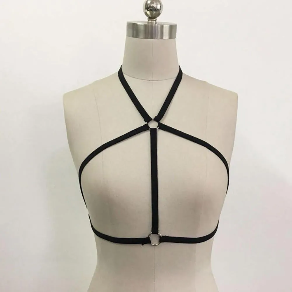 Women Harness Cage Bra Exotic Apparel Gothic Harajuku Lingerie Cosplay Bondage Harness Prom Dresses Harness Bra