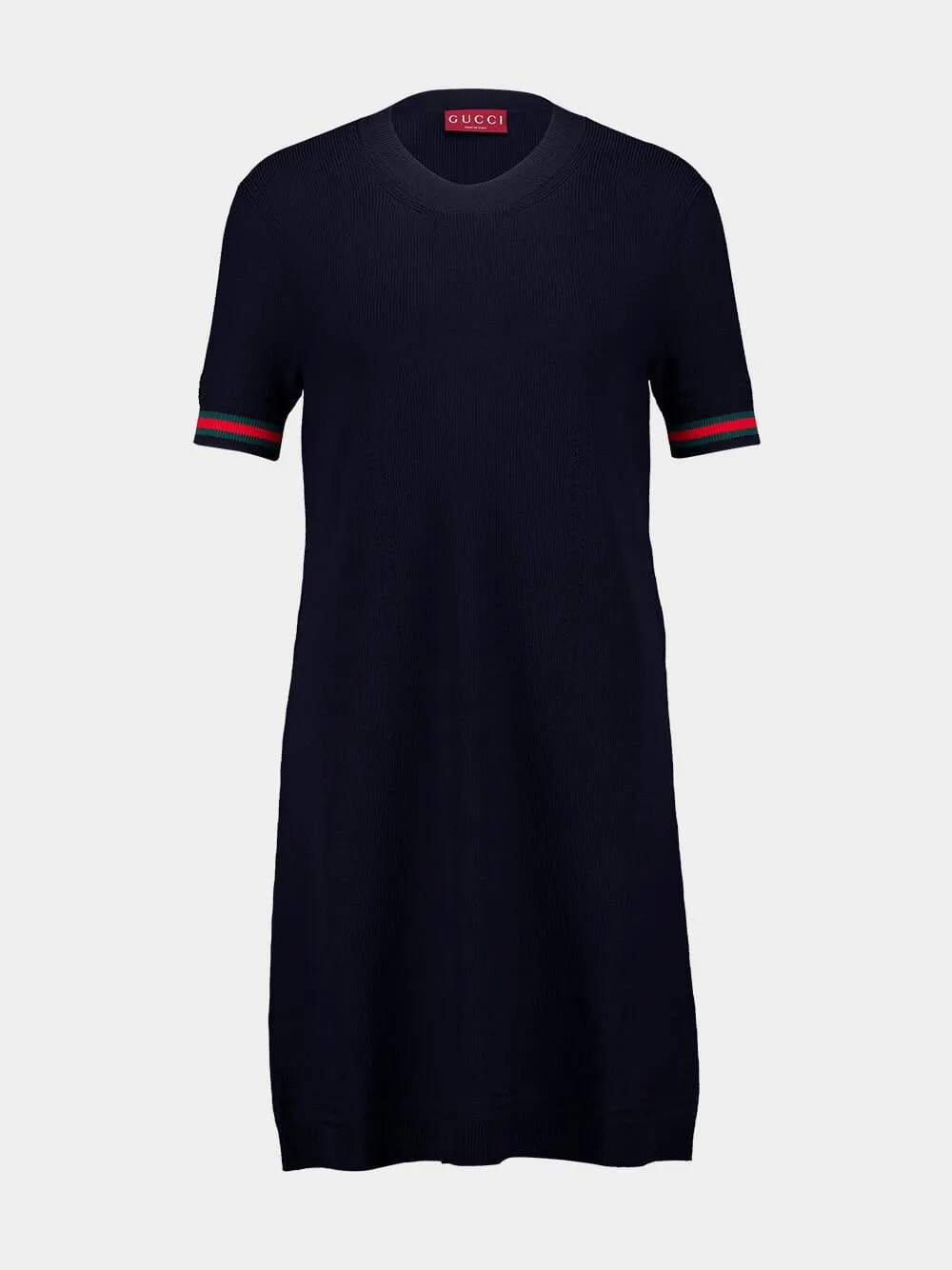 Wool Dress with Web Detail