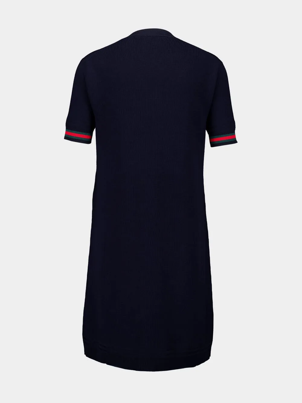 Wool Dress with Web Detail