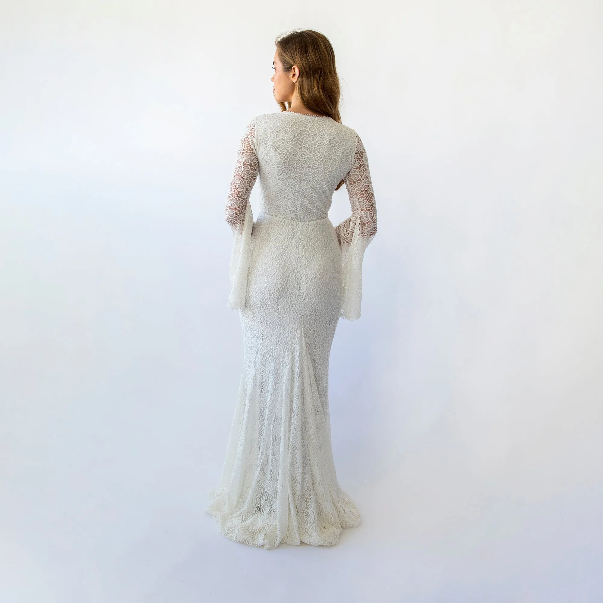 Wrap Neckline Wedding Dress #1470