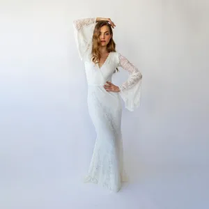 Wrap Neckline Wedding Dress #1470