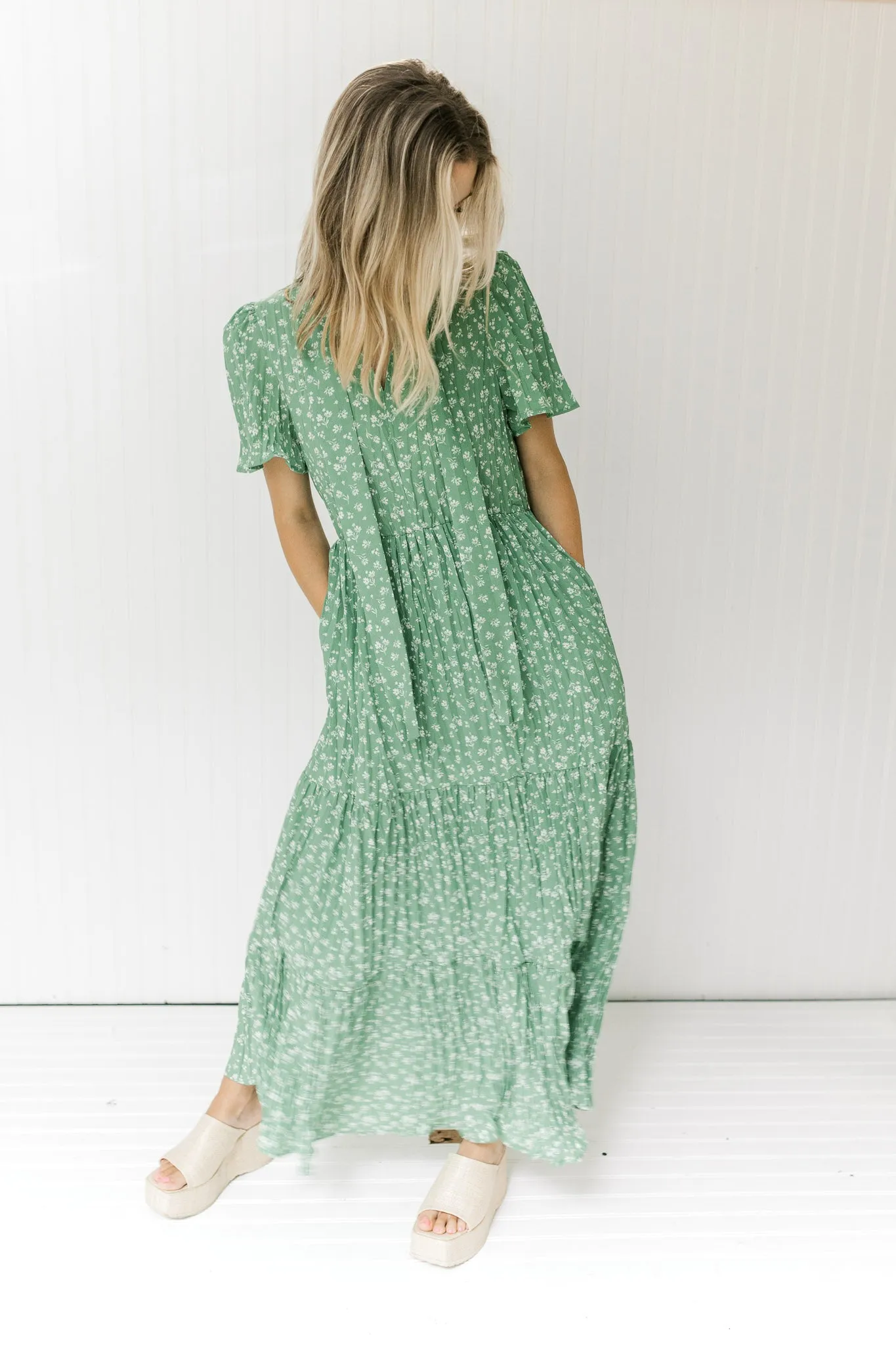 X Kelly's Green Floral Maxi Dress