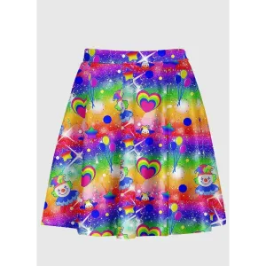 Y2K Full Zip Skirt with Elastic Waistband in Silky Smooth Fabric