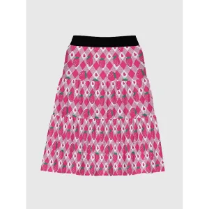 Y2K Women’s Skirt with Tiered Ruffle Hem in Soft Polyester