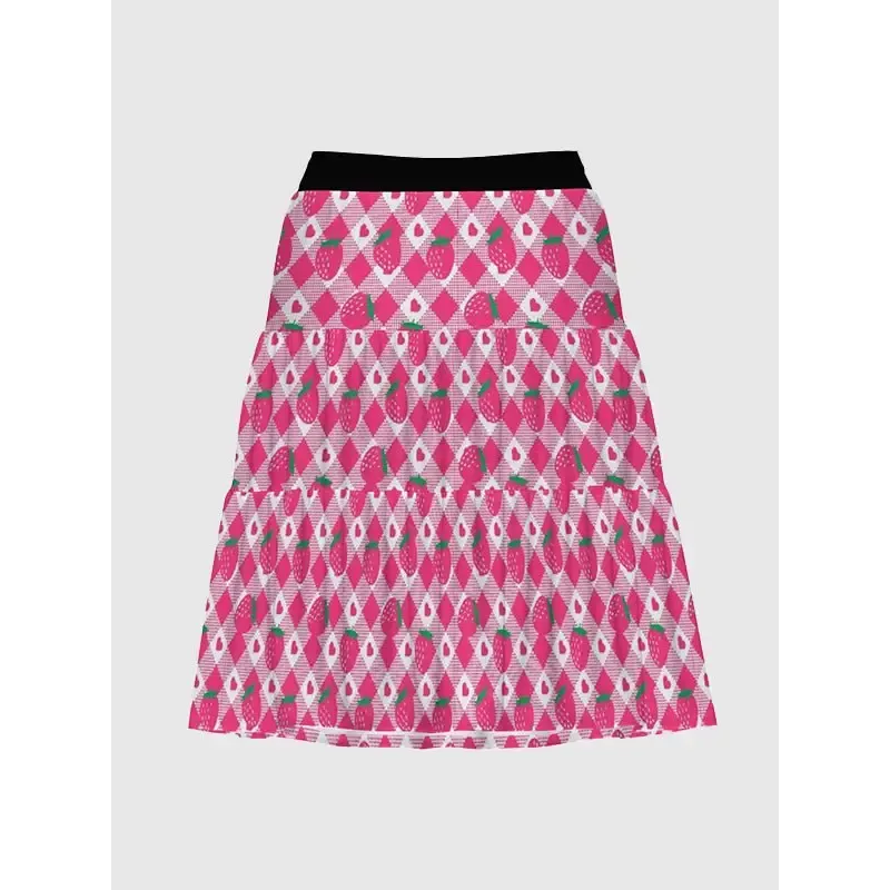 Y2K Women’s Skirt with Tiered Ruffle Hem in Soft Polyester