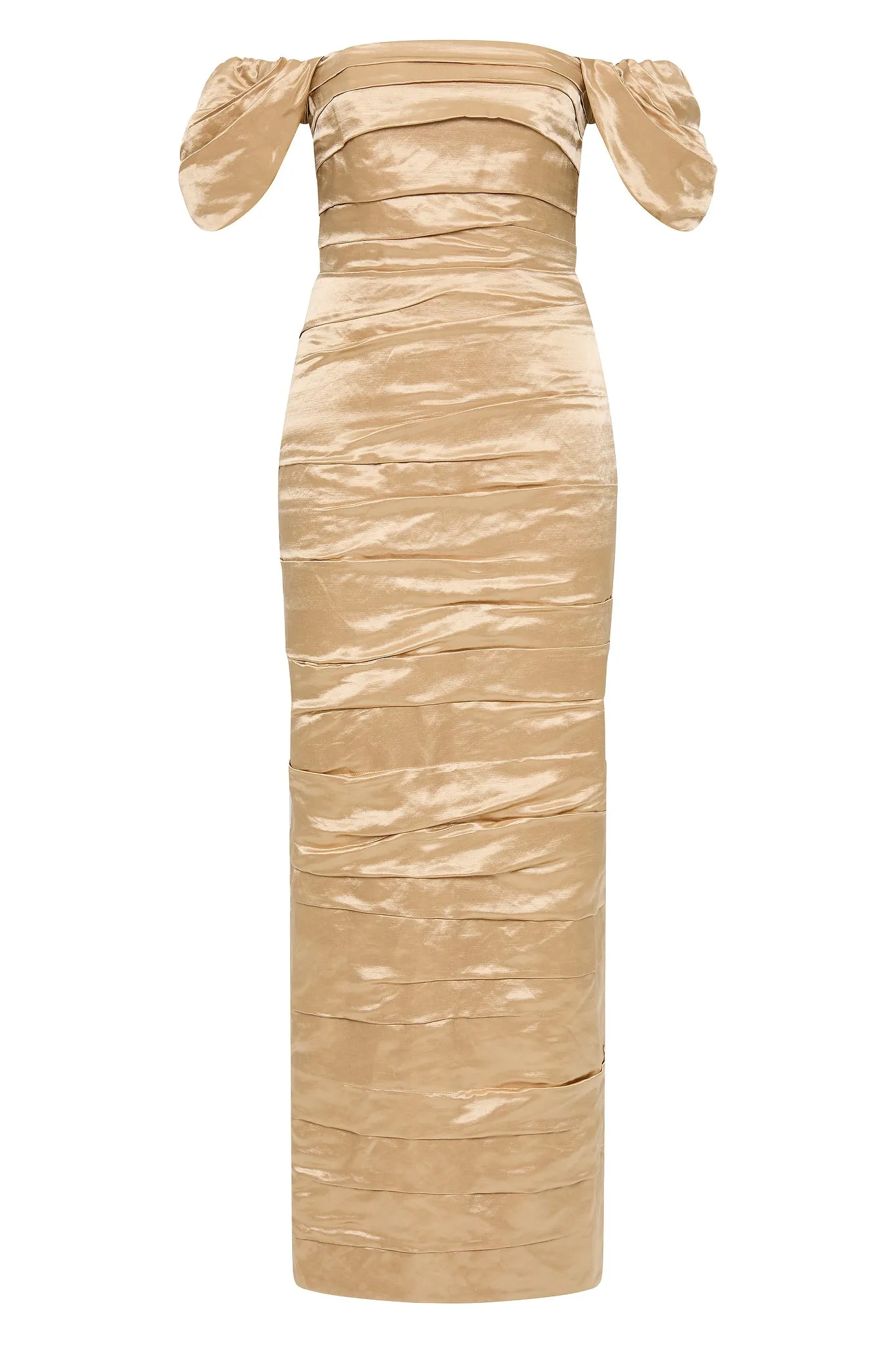 Zara Gathered Maxi Dress