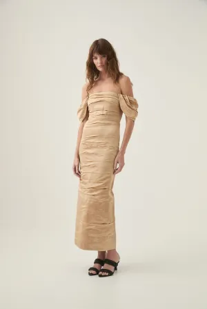 Zara Gathered Maxi Dress