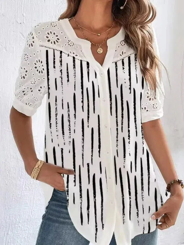 Zoey | Embroidered Short Sleeve Shirt