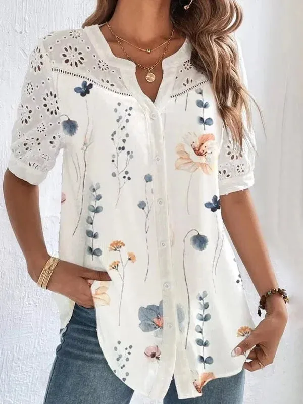 Zoey | Embroidered Short Sleeve Shirt